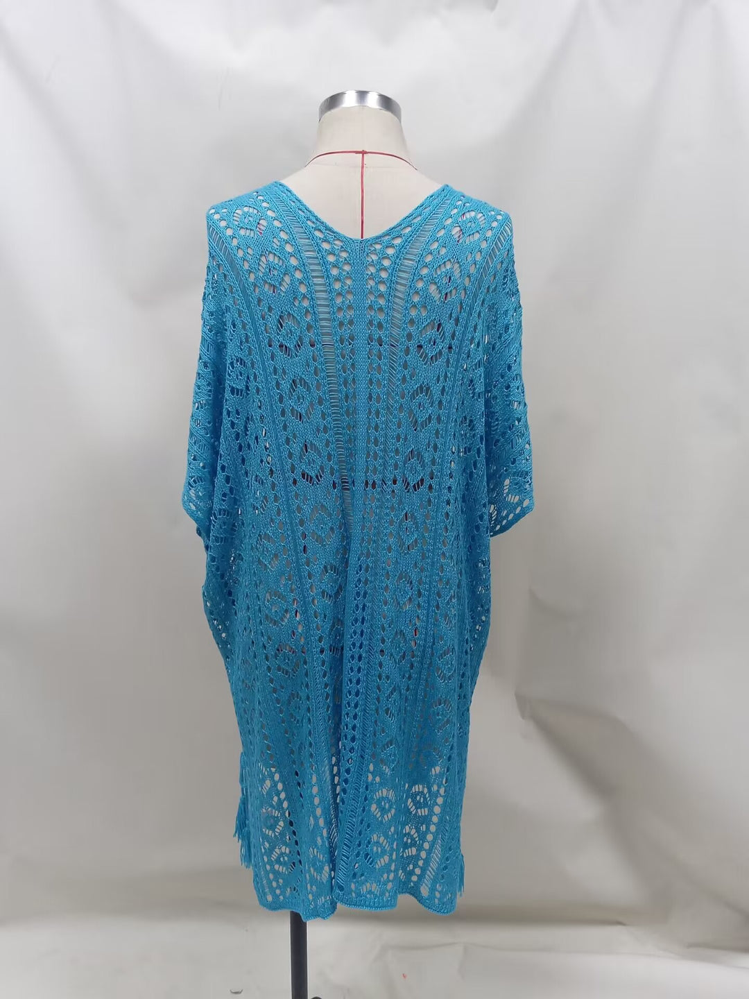 Women's crocheted beach cover-up with fringes Mune Fashion