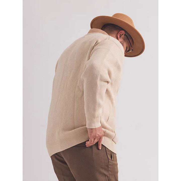 Unisex Oversized Boxy Cardigan with concealed zipper and wide ribbed structure Mune Fashion