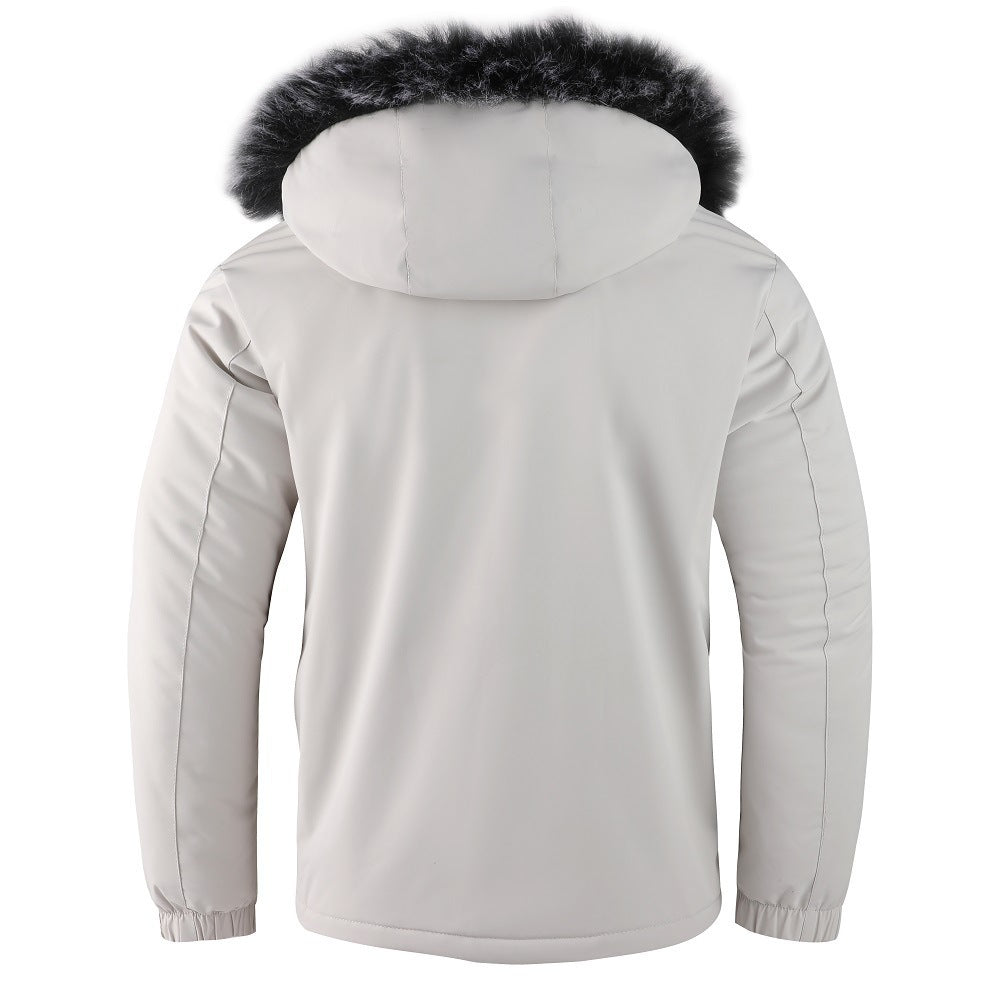 Men's padded winter parka with faux fur hood, thermal insulation, and multifunctional pockets Mune Fashion