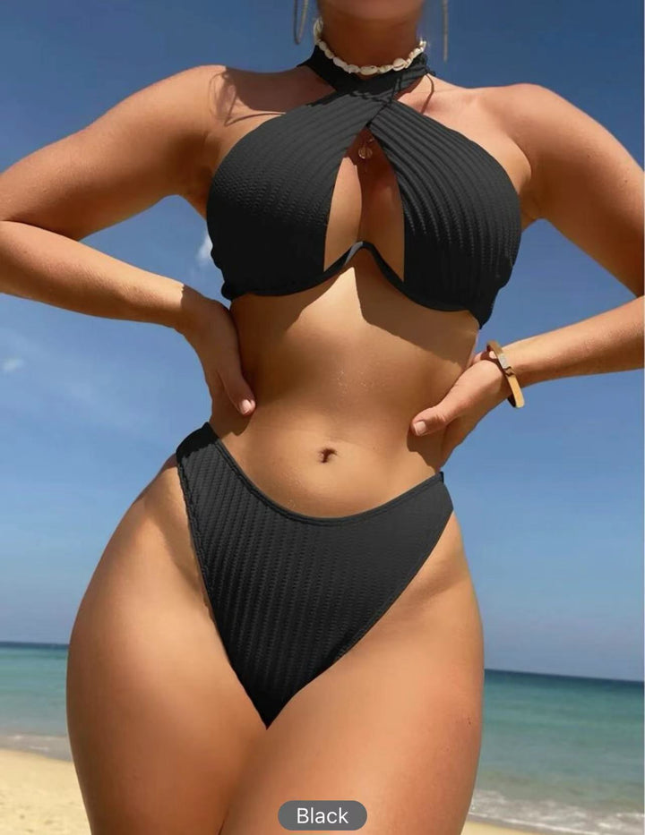 Women’s Designer Bikini with Crossed Top Mune Fashion
