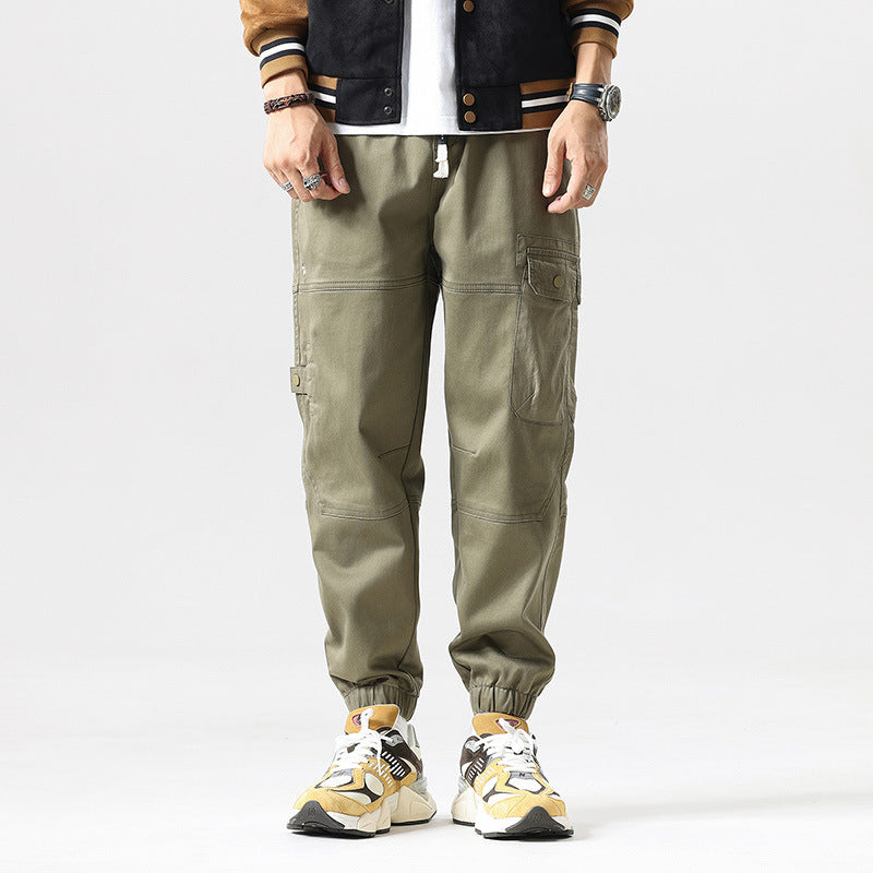 Men's Tactical Cargo Joggers with Elastic Comfort Waistband, Multi-Pocket Design and Knee Panels Mune Fashion