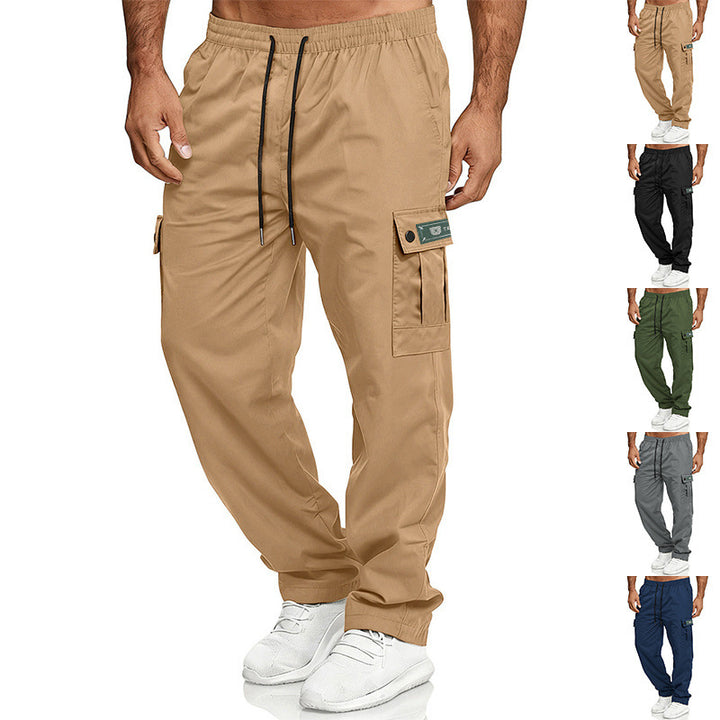 Men's cargo pants with elastic waistband, drawstring, and multifunctional pockets Mune Fashion