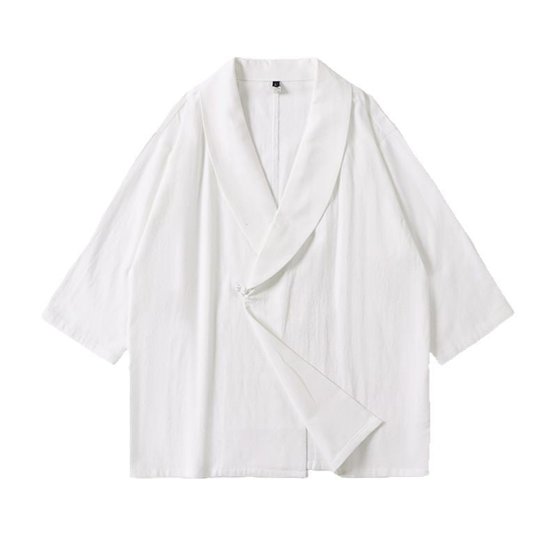Unisex Oversized Kimono Jacket with Shawl Collar and Wrap Closure Mune Fashion