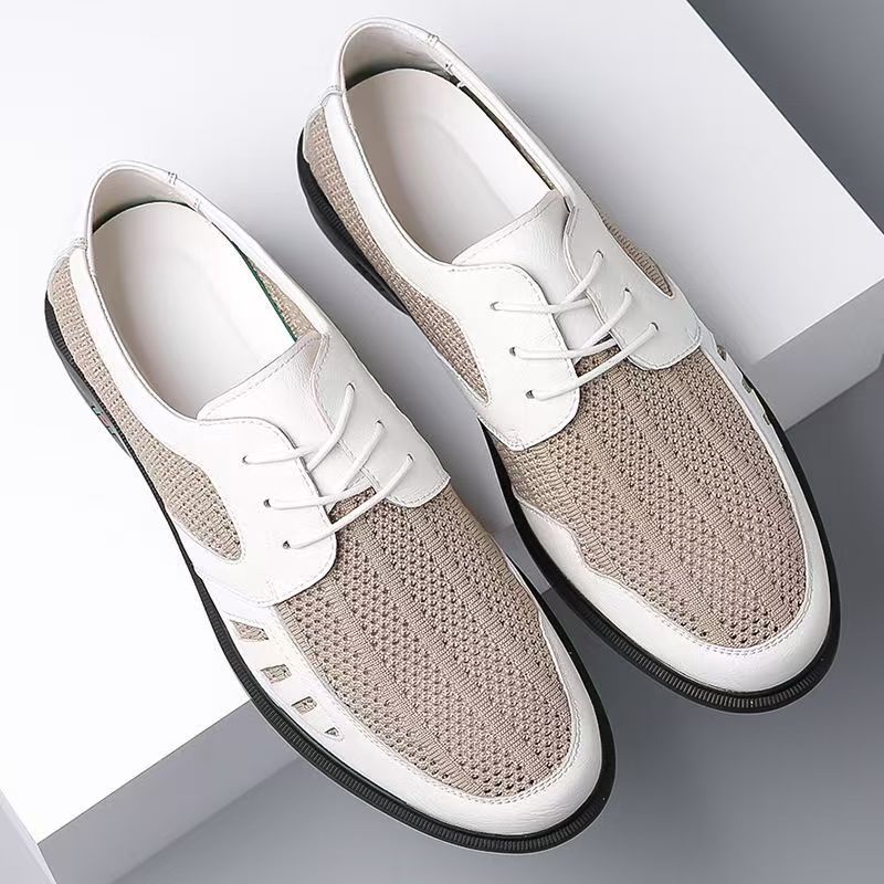 Men Breathable Business Casual Half Shoe with Brogue Elements Mune Fashion