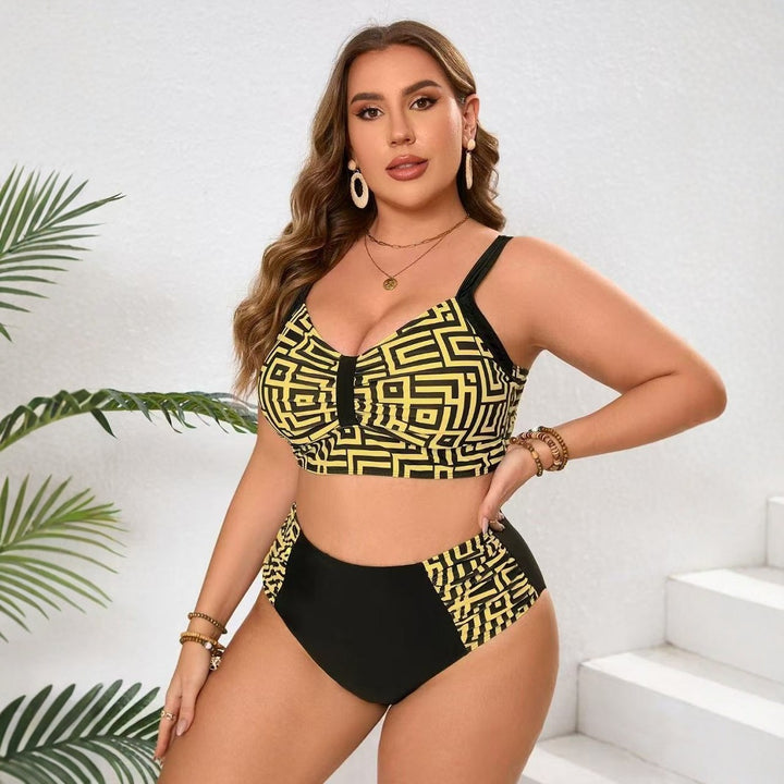 Women's Two-Piece Bikini Set with Modern Geometric Design Mune Fashion