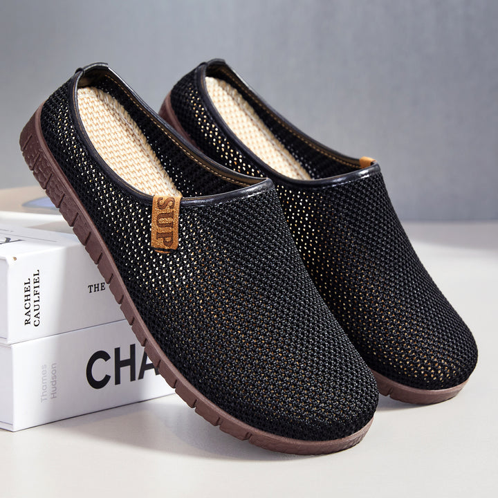 Women's knitted breathable slippers with woven comfort insole and flexible profile sole Mune Fashion