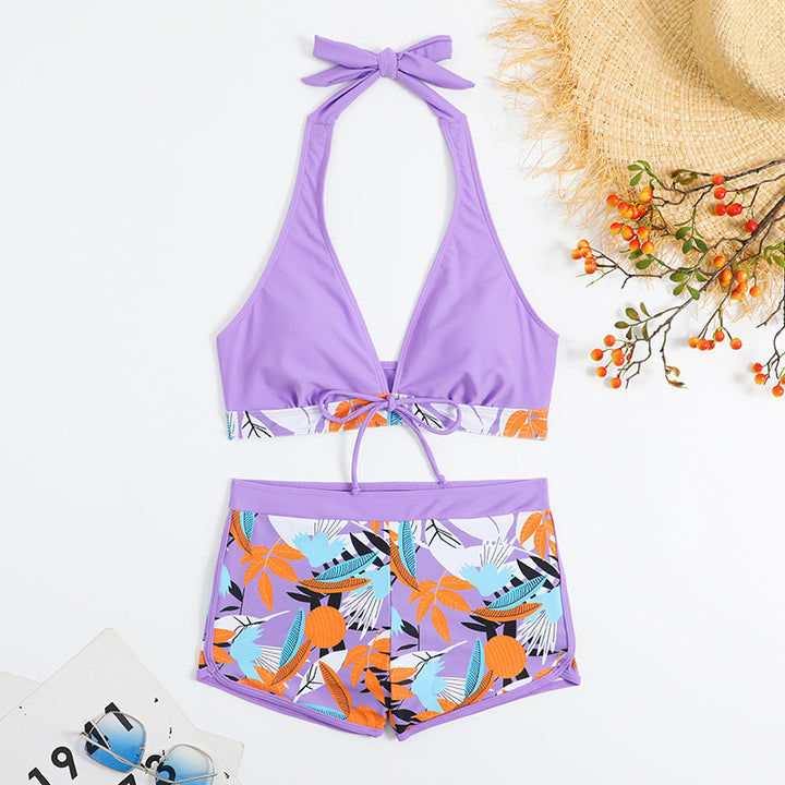 Women’s Sporty Bikini Set with Floral Design Mune Fashion