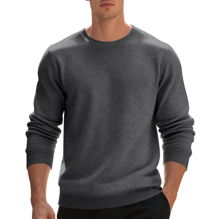 Men's soft crewneck sweatshirt made of cotton blend with ribbed cuffs and relaxed fit Mune Fashion