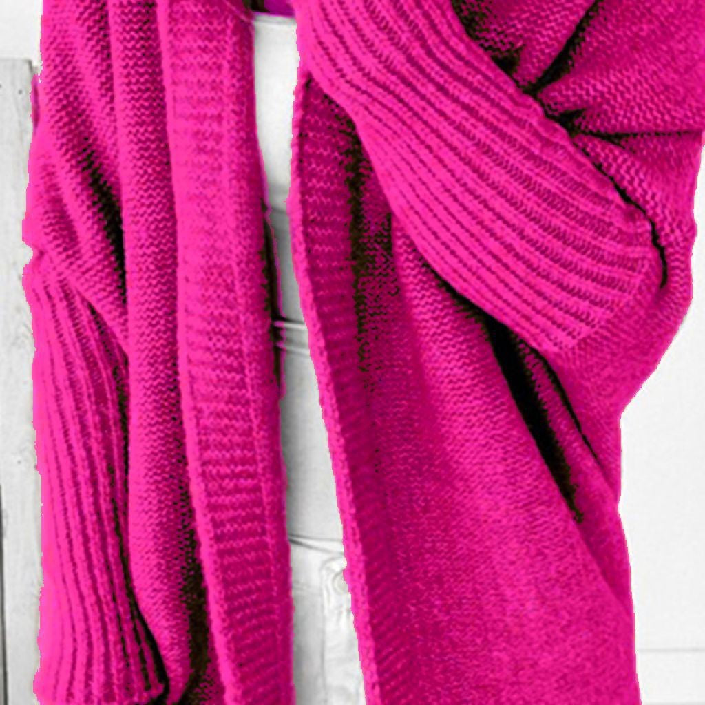 Women's Longline Hooded Knit Cardigan with Open Front Mune Fashion