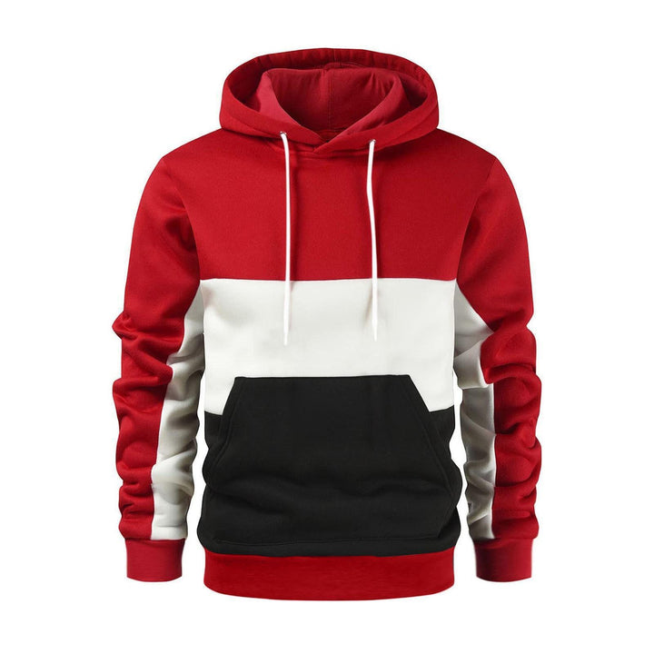Unisex hooded sweatshirt with drawstring, kangaroo pocket and color block design made of soft fleece Mune Fashion