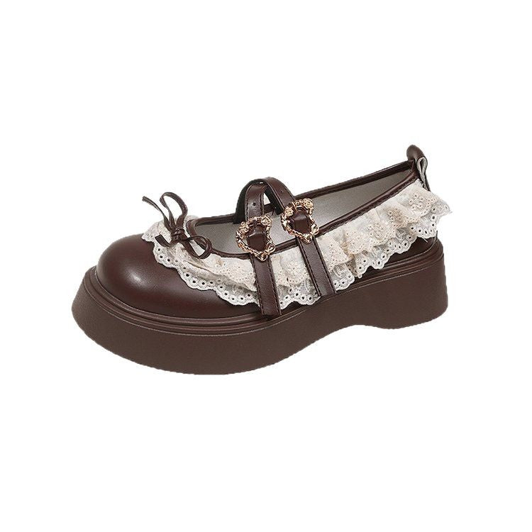 Women's Ruffle Sneakers with Decorative Buckles and Robust Profile Mune Fashion