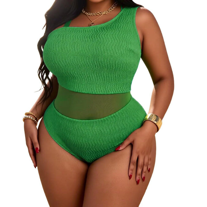 Women's One-Piece Swimsuit with Transparent Inserts Mune Fashion