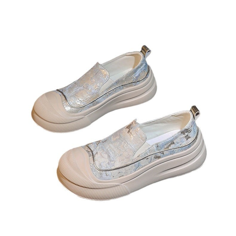 Ladies Slip-On Sneakers with elastic upper material and cushioned sole Mune Fashion