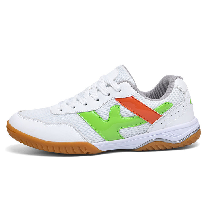 Unisex non-breathable indoor sneakers with slip-resistant rubber outsole and shock-absorbing EVA midsole Mune Fashion