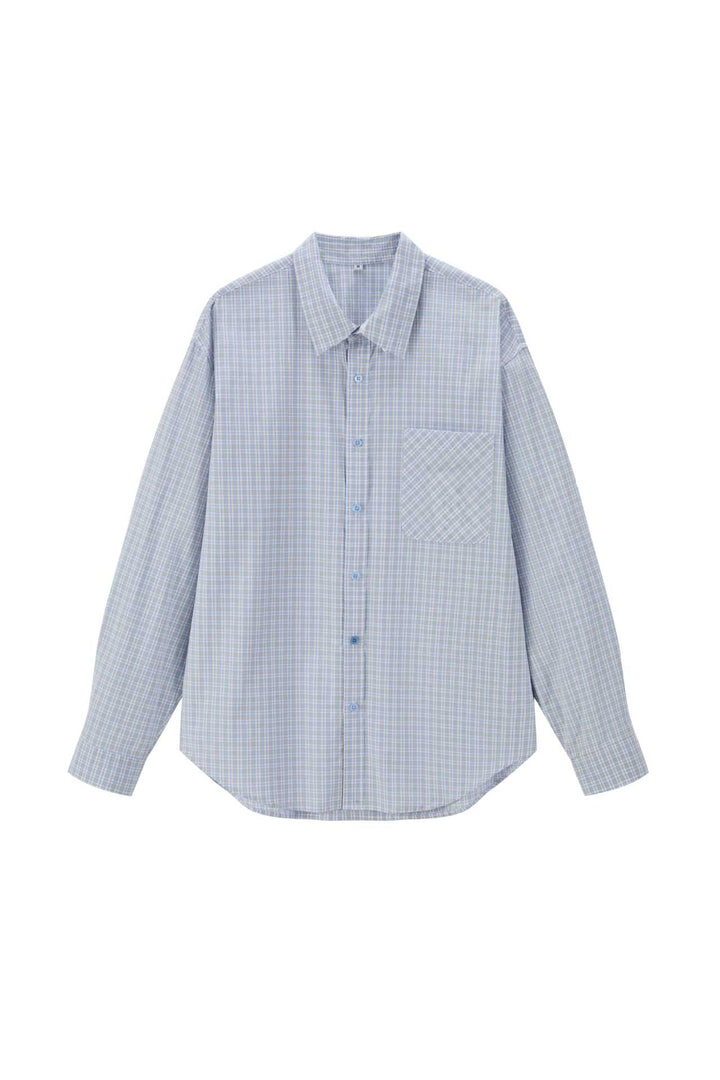 Unisex Oversized Check Shirt with Boxy Cut and Applied Chest Pocket Mune Fashion
