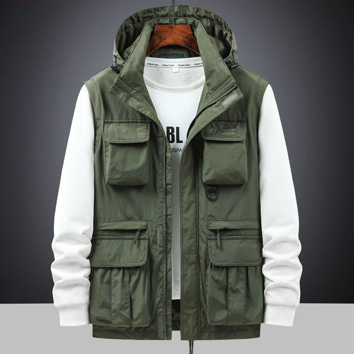 Men's modular utility parka with hood and multi-pocket cargo bags Mune Fashion