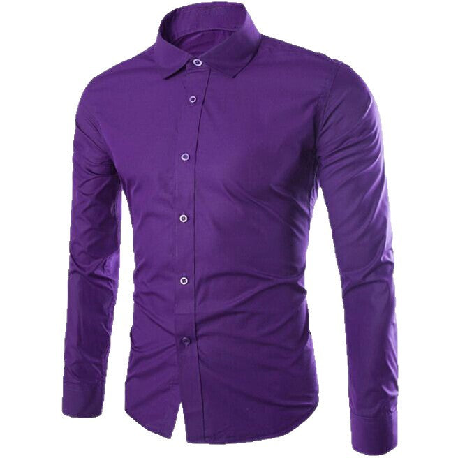 Men's tailored business shirt with Kent collar, lightweight stretch and slim silhouette Mune Fashion