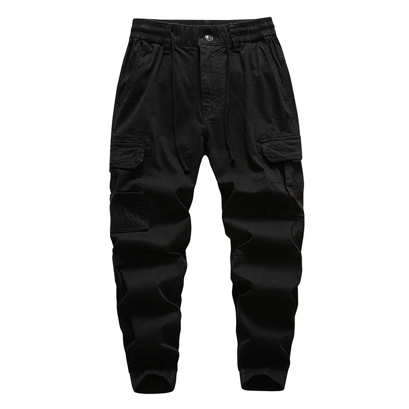 Men's Multifunctional Cargo Jogger Pants with Drawstring Waistband, Knee Patches, and Organizer Pockets Mune Fashion