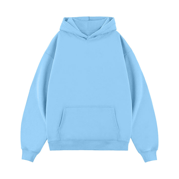 Unisex minimalist oversized hoodie with double hood, dropped shoulder, and wide ribbed hem Mune Fashion