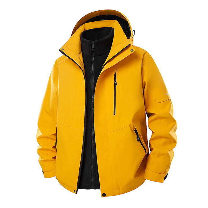 Women's double-layer softshell parka with removable fleece inner jacket Mune Fashion