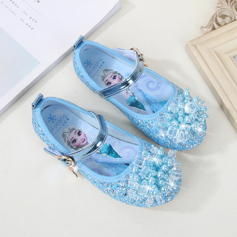 Girls Ballerina Shoes with Sparkling Bead Applications Mune Fashion