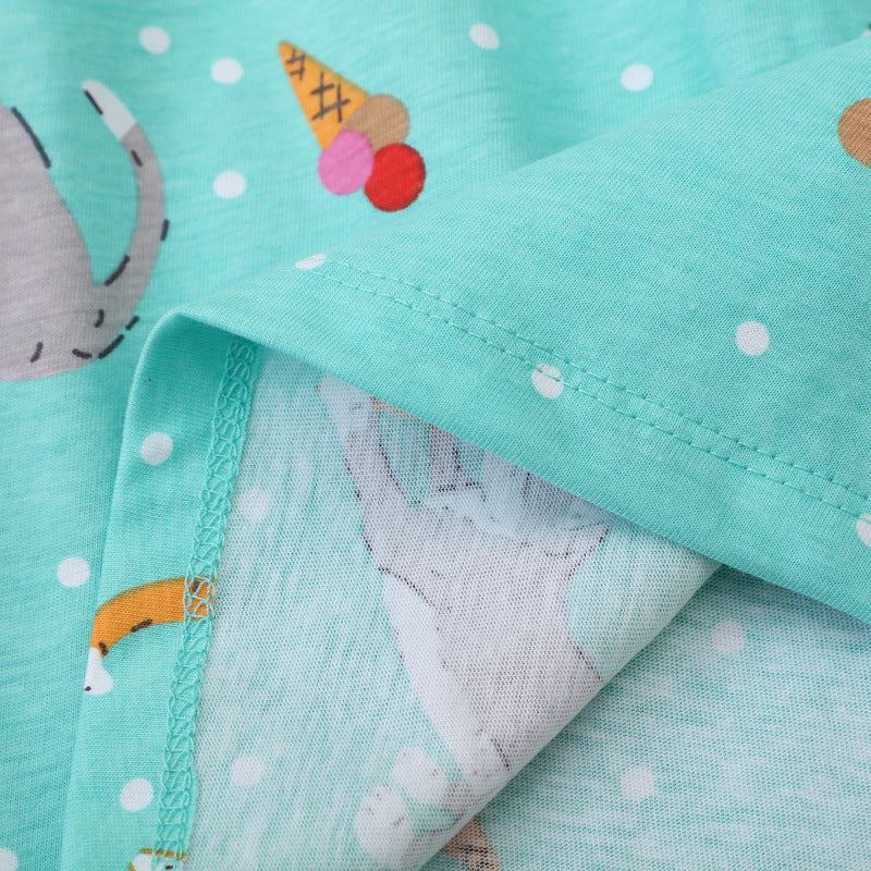Girls cotton dress with playful animal design Mune Fashion