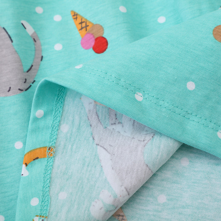 Girls cotton dress with playful animal design Mune Fashion