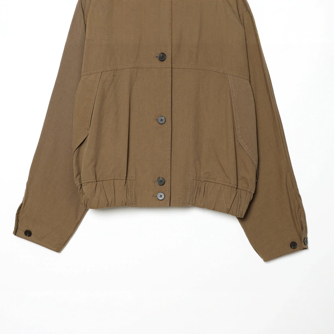 Women's short jacket with high stand-up collar and drawstring Mune Fashion
