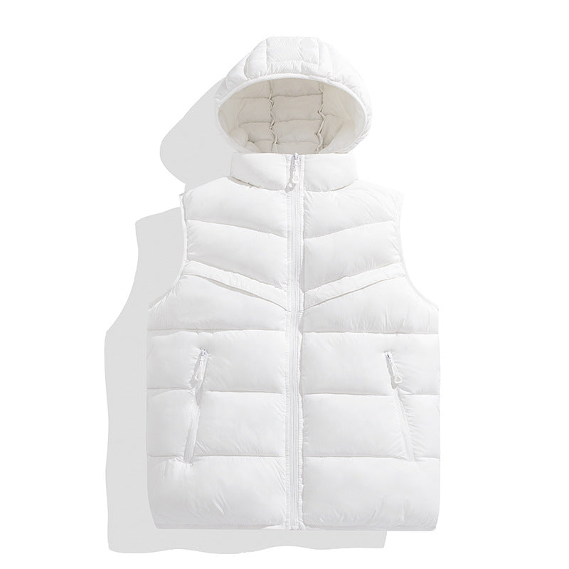 Women's Warm Quilted Vest with Hood Mune Fashion