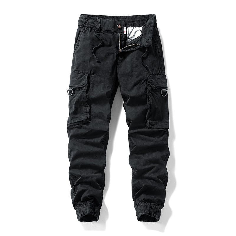 Herren Cargo-Jogginghose im Utility-Stil mit Elastikbund, Kordelzug und Multifachtaschen Mune Fashion