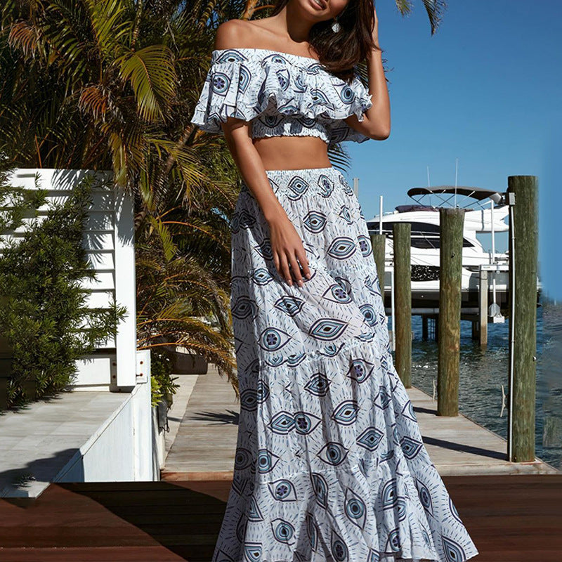 Women's bikini set with voluminous skirt and ruffled top Mune Fashion