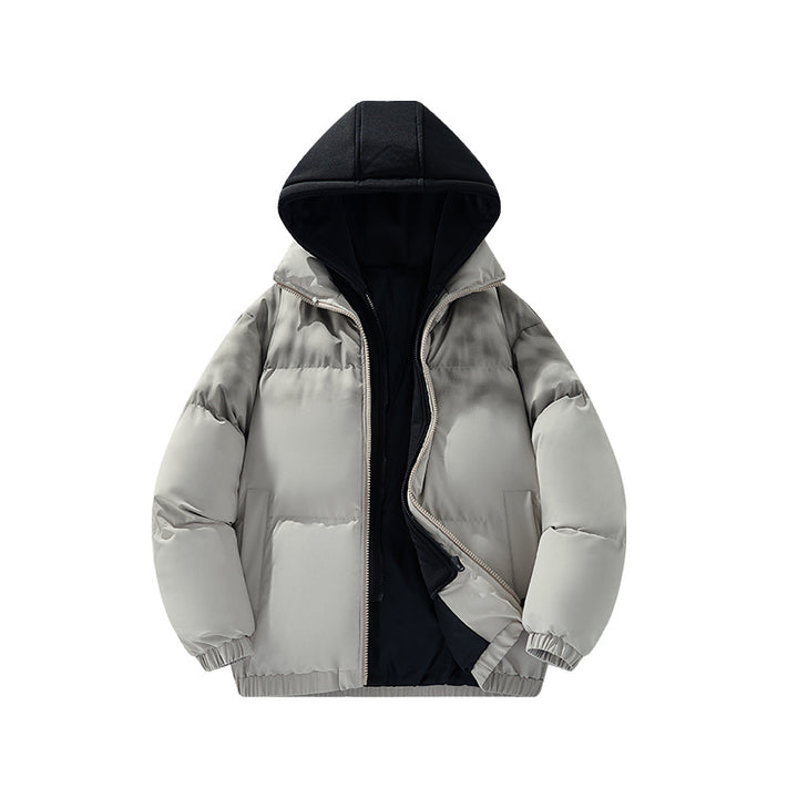 Herren Gefütterte Oversize-Steppjacke mit abnehmbarem Kapuzen‑Einsatz und Farbverlauf Mune Fashion