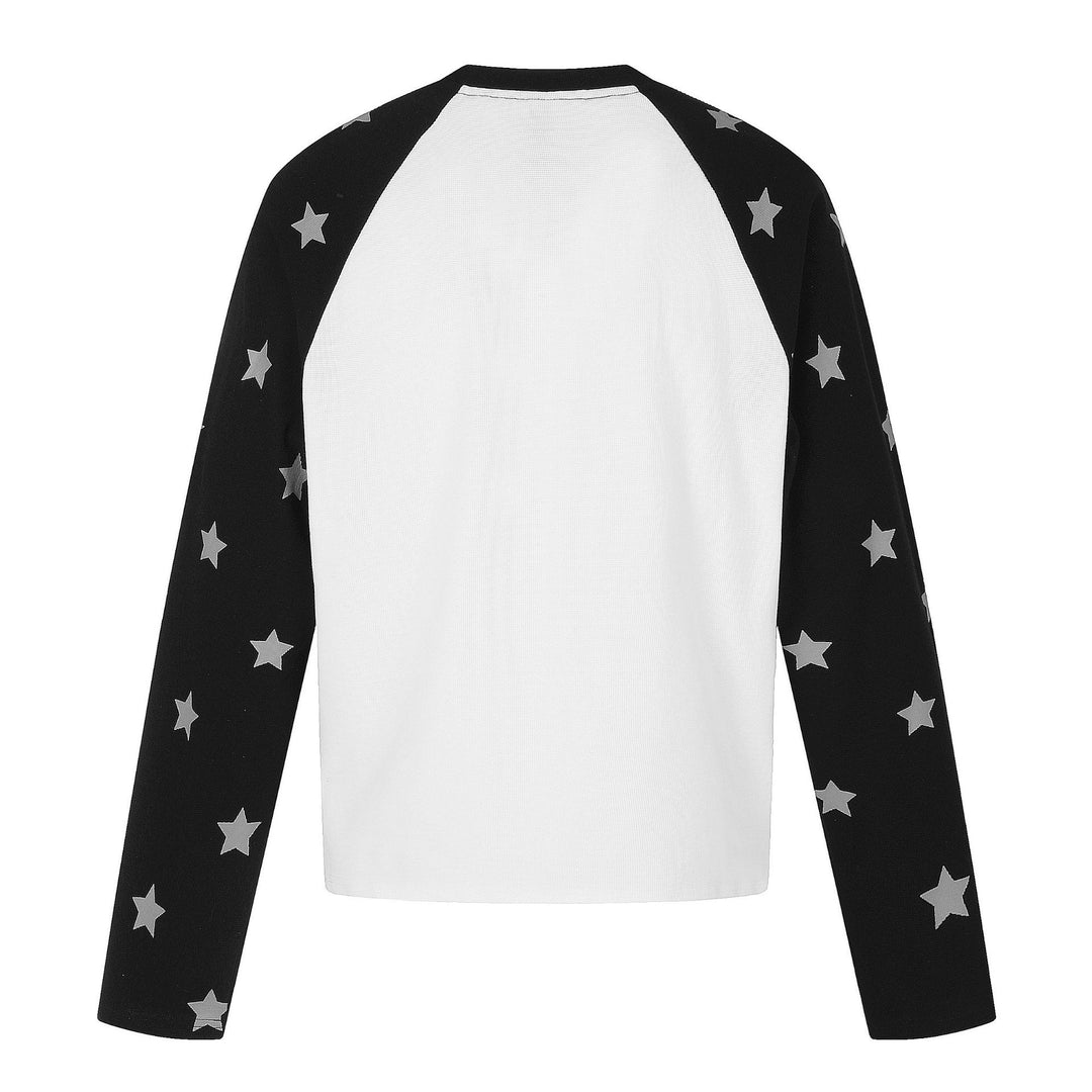 Unisex Raglan sweatshirt with star sleeves and vintage cowboy print Mune Fashion