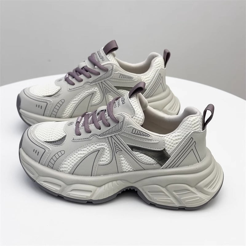 Women's Sports Sneakers with Breathable Mesh Upper and Cushioned Sole Mune Fashion