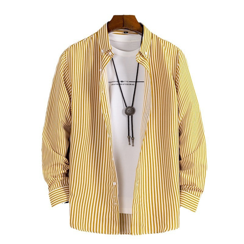 Men's casual shirt jacket made of a light cotton blend with button-down collar Mune Fashion