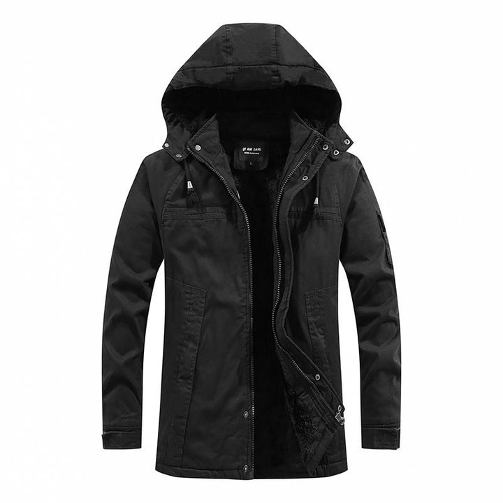 Men's parka with hood and teddy lining windproof water-repellent winter jacket Mune Fashion