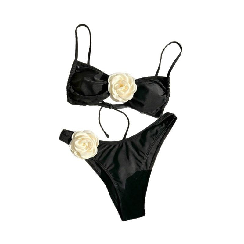 Ladies Elegant Bikini with Floral Decor Mune Fashion