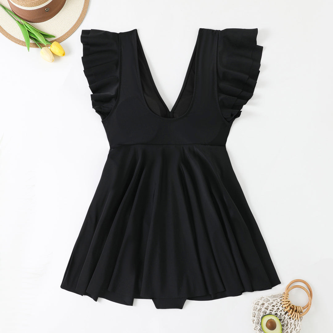 Women elegant wrap swimsuit dress Mune Fashion