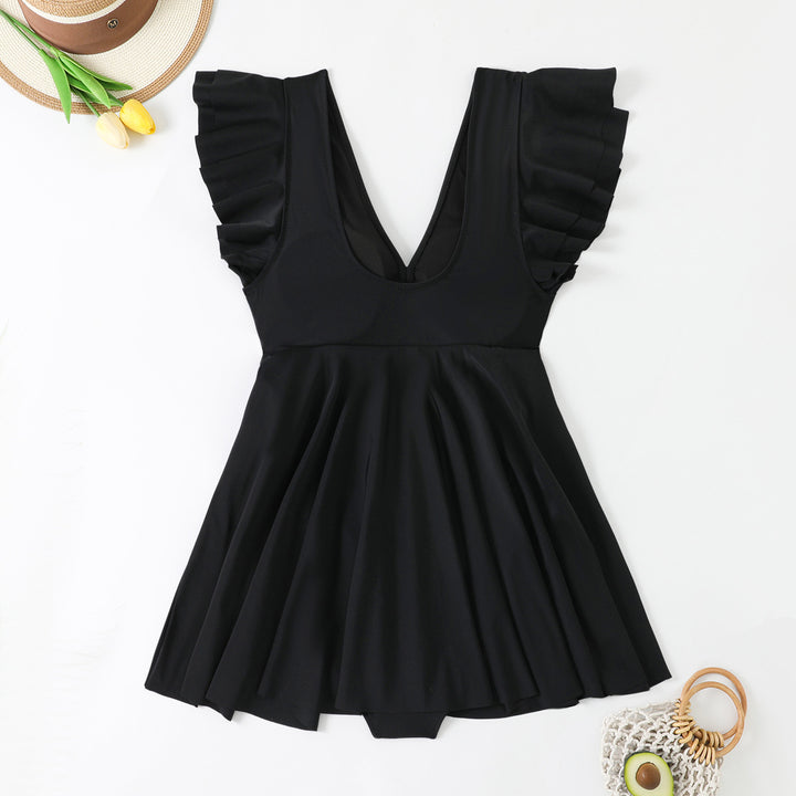 Women elegant wrap swimsuit dress Mune Fashion