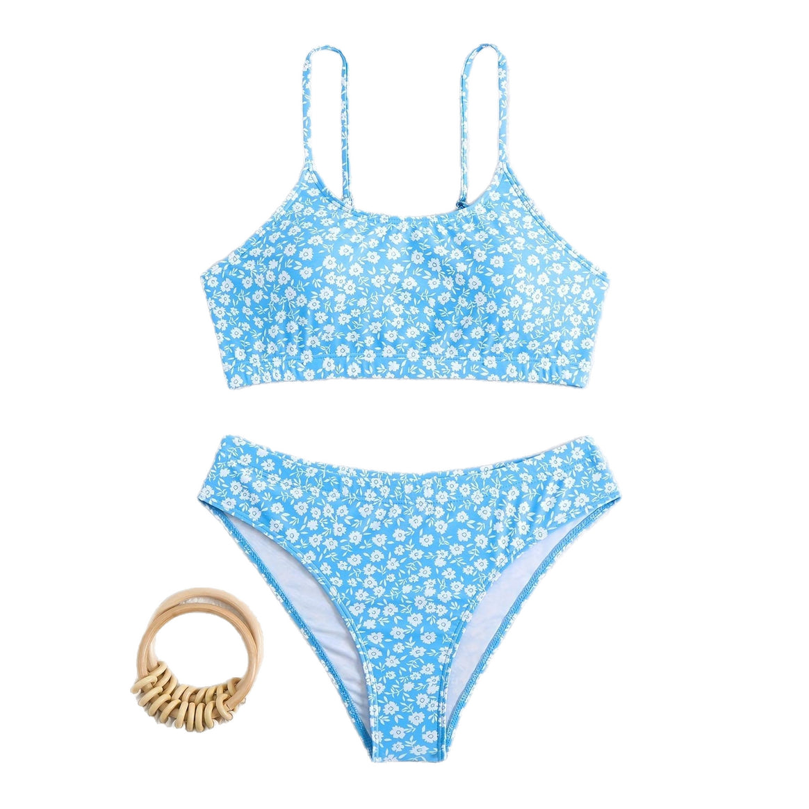 Women Floral High-Waist Bikini Mune Fashion