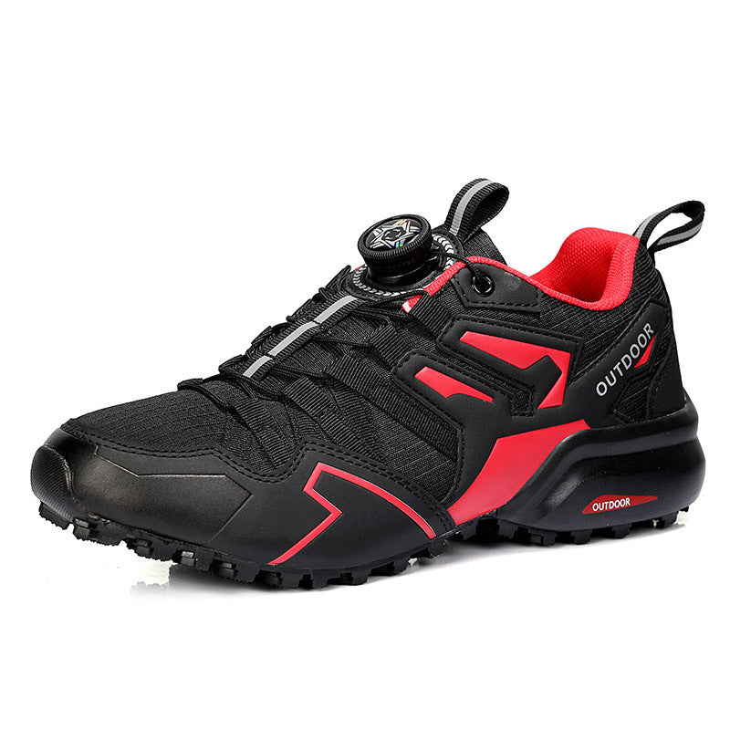 Men's breathable trail and hiking shoe with rotary closure, shock-absorbing midsole, and slip-resistant profile sole Mune Fashion