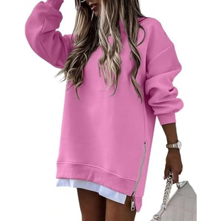 Women's Casual Hoodie with Side Zipper Mune Fashion