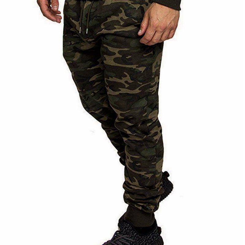 Men's Tapered Sweatpants made of cotton blend with elastic waistband, drawstring, and ribbed cuffs Mune Fashion