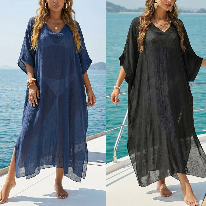 Women's airy beach kaftan with V-neck Mune Fashion