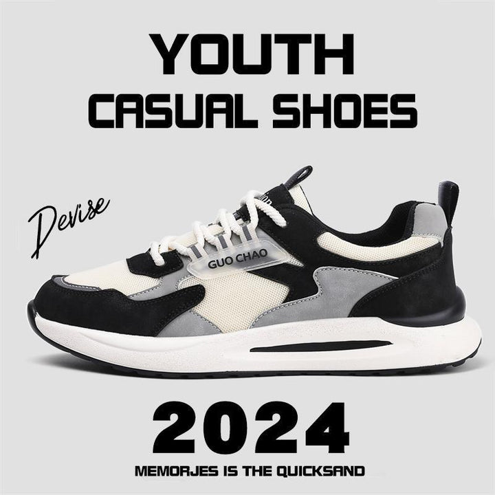 Unisex modern lightweight casual sneakers with padded comfort insole and breathable mesh overlay Mune Fashion