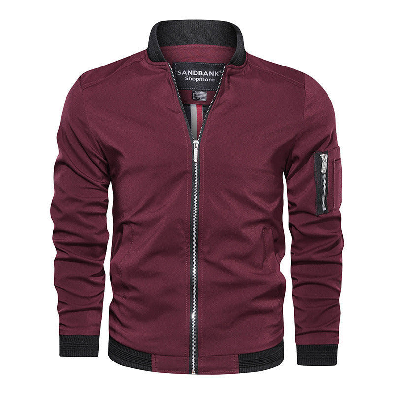Men's lightweight bomber jacket with zipper and sleeve pocket Mune Fashion