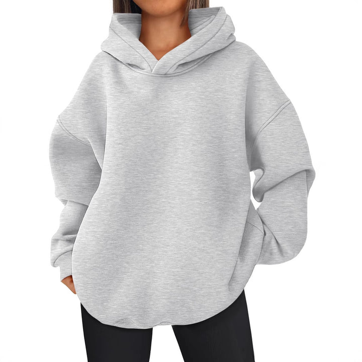 Women's nan kastiger hoodie with double-layered hood, dropped shoulders and longer back Mune Fashion