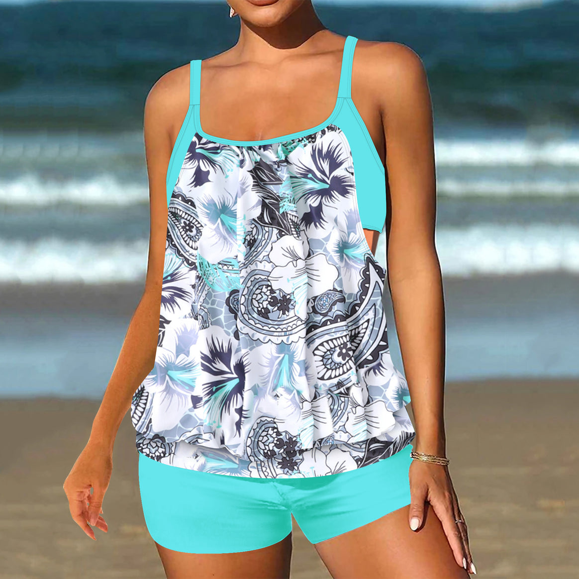 Women’s Leisure Swimsuit with Casual Leopard Print Mune Fashion