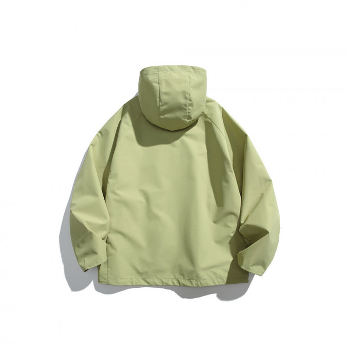 Unisex Lightweight Tech Rain Jacket with Asymmetrical Zipper Mune Fashion