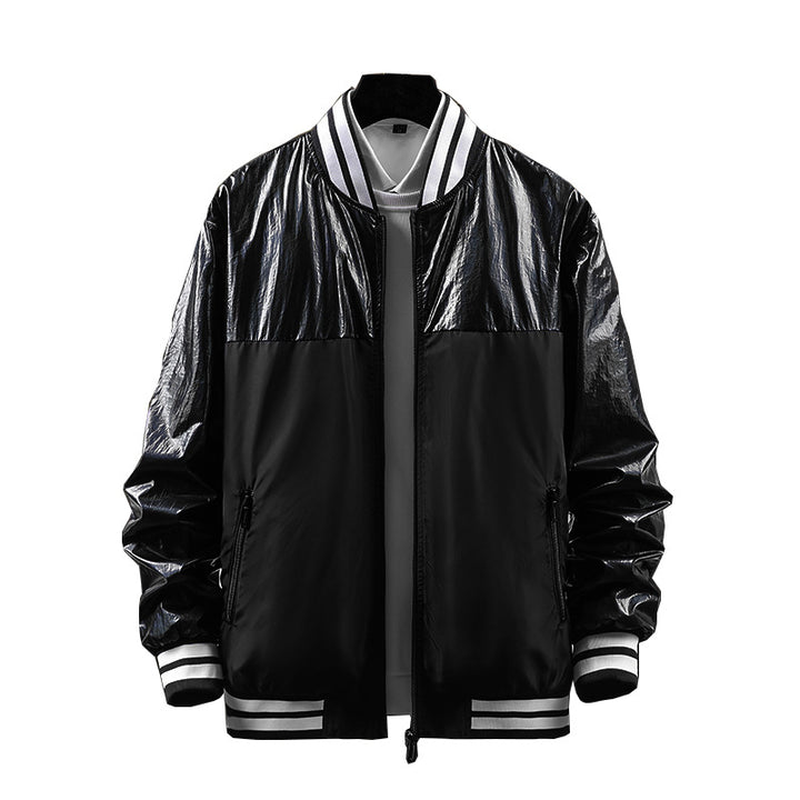 Men's Stylish Transitional Jacket with High-Shine Outer Material Mune Fashion